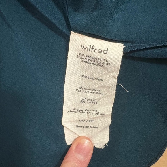 Wilfred Aritzia Minou Teal Tank Top - Picture 3 of 4